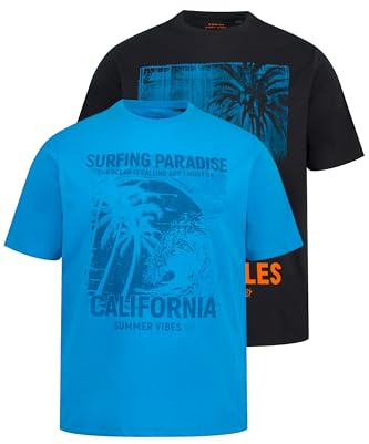 JP 1880, Herren, Große Größen, T-Shirt DP Palme
