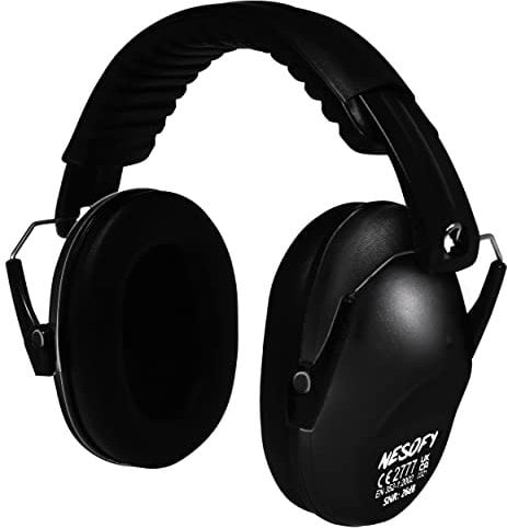 Ear Defenders Children – Protection & Noise Cancelling Kids Ear Defender Age 3-16 Year - Foldable & Adjustable Headphones Autism for Baby – 26db SNR (Black, One Size Kids)