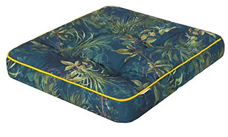 Bjird 4 x Stuhlauflagen für Gartenmöbel Sitzpolster für Gartenstühle, Gartenmöbelauflagen, Sitzkissen, Stuhlkissen - 49x47x8 cm, Polsterauflagen Outdoor/Indoor geeignet mit 8 cm Dicke Polsterung