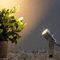 VBLED 6W Gartenstrahler Außenstrahler Silber mit Erdspieß 330 Lumen, warmweiß 3000K, 12 Volt Aluminium, IP67 wasserdicht