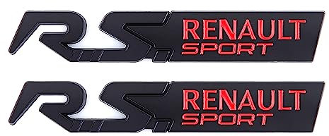 RS Sport Emblem für Auto Aufkleber Auto Dekoration für Kofferraum Seite Hinten Auto Tür Aufkleber Abzeichen (Schwarz)