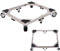 Hiver du blé Supporto mobile del frigorifero dell'acciaio inossidabile, supporto della lavatrice a ruote, carrello regolabile della mobilia per lavatrice (Argentato, 48-93 cm)