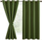 DWCN Lot de 2 Rideau Occultant à Oeillets Décoration Chambre Fenetre, Rideaux Opaque Draperies Intérieurs pour Fenêtre, 140x200 CM (Largeur x Hauteur), Vert Olive