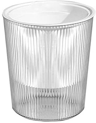 SHIYAN Pack Self Watering Planters Pots, 6 Inch Transparent Self Watering Plastic Flower Pots, Modern Decorative Pot for Indoor Plants, Succulents, Flowers, Clear, Yellow, Green