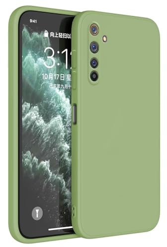Topme Funda para Realme 6 Pro (6.6 Inches) Carcasa Caja Case Estuche, Funda Protectora de Piel de Silicona TPU - Verde Matcha