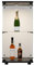 jeerbly Glasvitrine Standvitrine, Glasvitrine, eintürige Vitrinen für Wohnzimmer, Schlafzimmer, Büro, Standregal aus Glas, eintürige Vitrine aus gehärtetem Glas, (Schwarz Mit Licht, 2 Regale), blg-15
