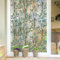 Runtoo Calcomanías de Ventana con Hojas de Plantas arcoíris – Vitral de Vinilo Decorativo 3D – adherencia estática no Adhesiva, 15.75 x 79 Pulgadas