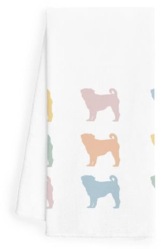WFSM Mops Gifts Küchentücher – Mops Hund & dekorative Handtücher, 400 cm