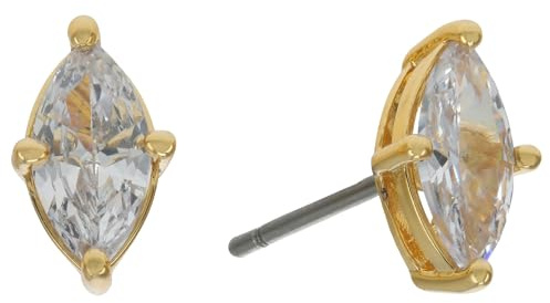 kate spade new york Signature Solitaire Studs, Clear/Gold, One Size