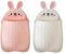 2 Piezas Portacepillos de Pared, Portacepillos de Dientes de Conejo de Dibujos Animados, Estante de Cepillo de Dientes, Organizador de baño Adhesivo para Cepillo de Dientes (Blanco, Rosa)
