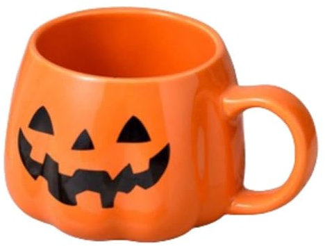 Halloween Pumpkin Mug Decorations, Happy Halloween Pattern Mug Ceramic, Trick Or Treat Pumpkin Ceramic Coffee Mugs, Halloween Tabletop Drinkware Gifts, for Adults Kids Women (A)