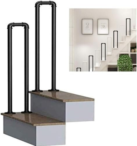 Corda per corrimano per Interni ed Esterni Corda per Scale in Metallo a Forma di U Dimensioni opzionali 40 cm-100 cm Sicurezza per Bambini Anziani per Giardino ed Esterni Corrimano per Scale