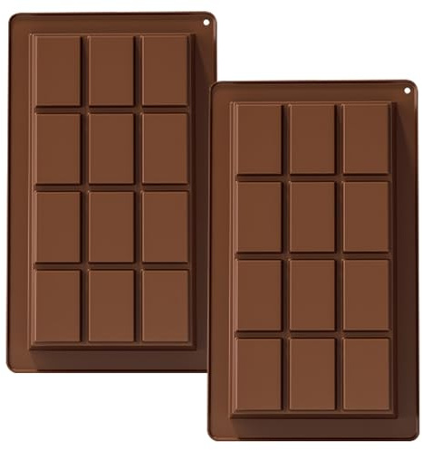 YXHZVON Lot De 2 Moule À Tablette De Chocolat Profond En Silicone Moules À Barres De Chocolat De Dubaï Moule à Chocolat Antiadhésif