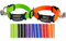 2X personalisiertes Katzenhalsband personalisiert mit Name graviert Katze Halsband reflektierend Leuchtend aus Nylon mit Glöckchen (Orange undNeon Gelb)