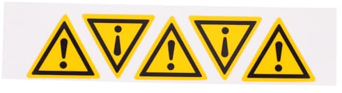 iplusmile Autocollant D'Avertissement Point D'Exclamation 5 Pièces Panneau De Sécurité Auto-Adhésif Pour Zone Dangereuse Signaux De Danger Durable Et Facile À Appliquer