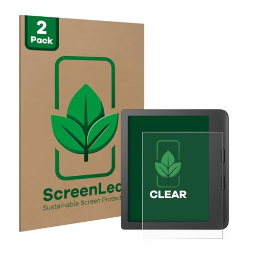 ScreenLeaf 2 Stück Schutzfolie für Tolino Vision 6/5 [nachhaltiger Displayschutz, Folie, transparent, kratzfest]