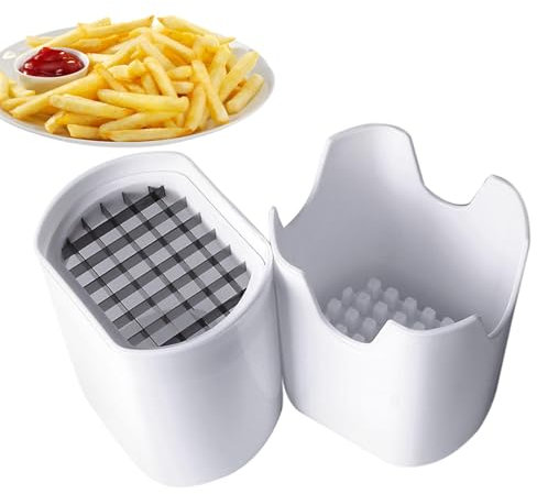 Gdiojnfg Potato Chipper Chip Cutter, Onion Chopper, Chip Chop, Stainless Steel Fruit Potatoes Cutter Chopper, Portable French Fry Cutter Tool Onion Dicer for Tomatoes Vegetables Cucumbers Carrots