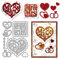 MAYJOYDIY Mr&Mrs Herz Stanzformen Zum Gestalten von Karten Eheringe Prägung Metall Stanzformen Liebes Papierbastel Stanzschablonen Für Scrapbooking Bastelpapier Geburtstagskarten Geschenkdekor