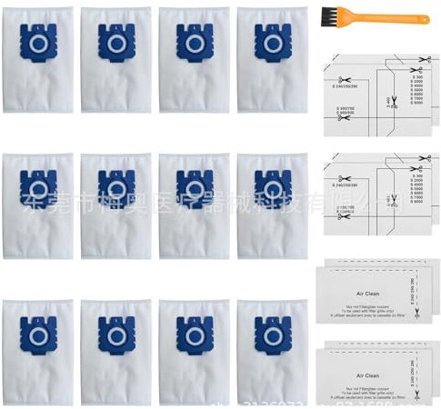 15 Stück Staubsaugerbeutel für Miele HyClean Pure GN und 3D Efficiency inkl. 3 Motorfilter, 3 Airclean Abluftfilter, Für Classic C1 C2 C3, S2 S5 S8 S400i S600 S800 S858 9917730, 12421130