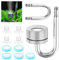 CO2 Diffusor Aquarium, Aquarium Zerstäuber, CO2 Diffusor mit Saugnäpfen und U-Pipe, Kohlendioxid Diffusor Glasrohr Aluminiumlegierung Aquarium Bubbler Zubehör für Aquarium Süßwasserfischpflanzen
