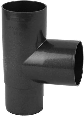 Marley Regenrinnen System Dachrinnenteile DN 53 Fallrohrsystem Farbe Anthrazit Metallic Dachrinnenset aus PVC (Rohrabzweig 87° DN 53/53)