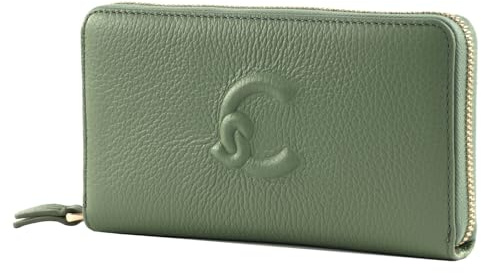 Coccinelle Leder Geldbörse Dulse Soft Zip Around Wallet Greenery Mint