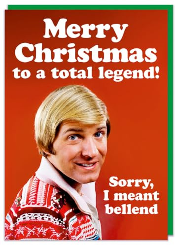 Dean Morris Cards Merry Christmas To A Total Legend - Rude Funny Christmas Card For Him - Make Xmas Banter