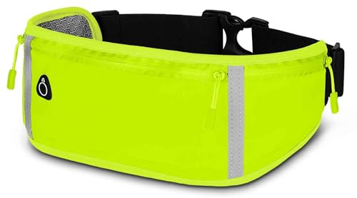 ONEFLOW Active Pro Laufgürtel für Motorola Moto E14 Lauftasche mit 3 Fächern, Atmungsaktiv, Sport Handytasche zum Joggen, Handy Bauchtasche Wasserdicht, Running Belt, Grün