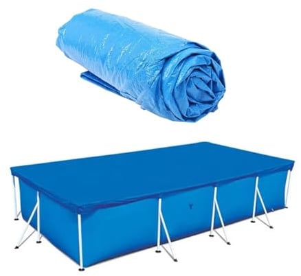 Bâche pour Piscines Rectangle, Bâches Solaire Rectangulaire pour Piscine Encadrée, Couverture De Piscine Protection pour 220 * 150CM/7.21 * 4.92FT Piscines Hors Sol