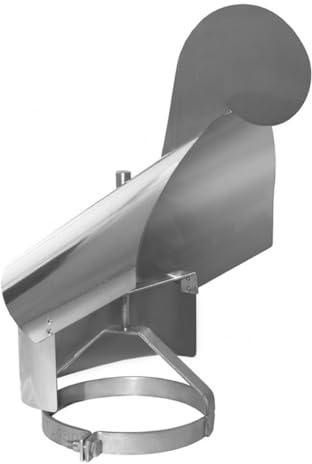Drehbare Kaminhaube 150 mm Schornsteinfeger Stil | Edelstahl Schornsteinaufsatz ohne bodenplatte | Windhaube mit Windfahne | Kaminabdeckung als Regenschutz