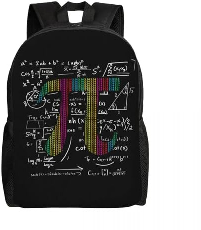 QIOEURYU Rucksäcke personalisierte Pi Tag Symbol mit mathematischen Gleichungen Mode Büchertasche für College Schule Nerd Geek Wissenschaft Lehrer Taschen Freizeit Outdoor Urlaub Geschenke