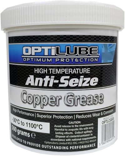 Optilube Copper Grease Anti Seize Wear & Corrosion Reduction High Temperature Paste 500g