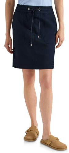 Damen Knielanger Rock im Washed-Look
