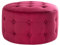 Moderner Hocker Samtstoff dekorative Versteppung rund rosa fuchsia Tampa