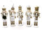 Premier Decorations Lot de 5 Casse-Noisette 11 Centimetre Sapin de Noël dans Une boîte Or Blanc