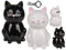 OOTB Keramik-Spardose mit Schloss # 78/4147 Katze, ca. 16 cm,schwarz