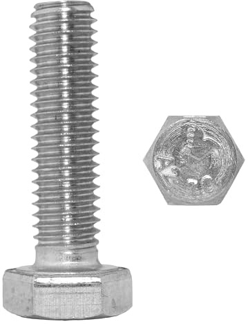 10 Stück Sechskantschrauben M12 x 25 mm | A2 | DIN 933 | D´s Items | Größe wählbar, Stückzahl wählbar, Vollgewinde bis Kopf, Außensechskant, korrosionsbeständig, Montage & Reparatur