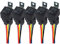 QitinDasen 5 Piezas 5 Pines Coche Relé, 12V 40A SPDT Relé Automotriz con Toma de Arnés y 14/16 AWG Precableado, para Auto Camión Barco (Negro)