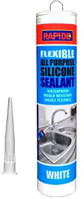 Rapide | All-Purpose Flexible Silicone Sealant Cartridge | Waterproof Mould Proof | 280ML (White)