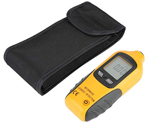 Leak Detector, HT-M2 Digital LCD Display Radiation Detector Microwave Leakage Detector EMF Meter Tester 0-9.99mW/cm2, High Precision ±1dB Radiation Meter Tester with Black Bag