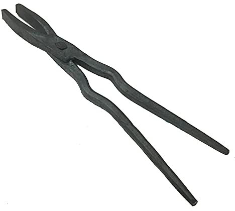 Tenaza de forja Tenaza de forja de mandíbula plana para la fabricación de cuchillos de yunque Tenaza de forja 280mm 420g para Engineer Blacksmith Forge