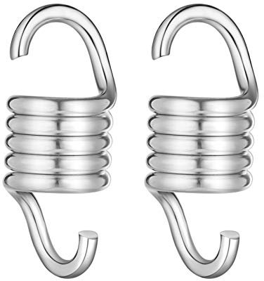 OWAYOTO Muelles oscilantes para porche, hamaca con resorte, bolsa de perforación de resorte, suspensión de resorte, gancho para montaje en techo, columpios de porche 2 unidades