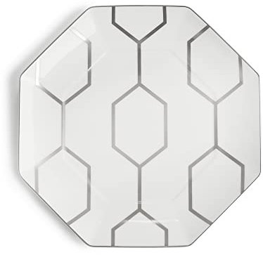 Wedgwood Piatto ottagonale Gio Platinum
