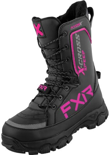 FXR X-Cross Speed Stivali per motoslitte, nero/pink, 40