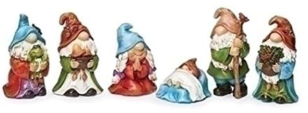 Roman Wichtel, Festzug, Krippenfigur, 6 Stück, 10,2 cm Höhe, Tischdekoration