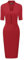 Allegra K Sheath Dress for Women's V Neck Short Sleeve Work Office Bodycon Midi Dresses Red L