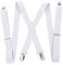 QESSUVNC Hosenträger für Herren Starken Herren Hosenträger schmal 2,5 cm 4 Metall Clip Lang Einheitsgröße für Männer und Damen Einstellbar Länge für Damen Buro und Elastisch X Style (Weiß)