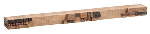 Woodkings Wandboard Greenland | Rustikales Massivholzregal 160x10x15cm | Wandregal Balken Design aus Mango & Altholz | Wohnzimmer Flur Büro | Boho Stil Unikat Regal Holzregal