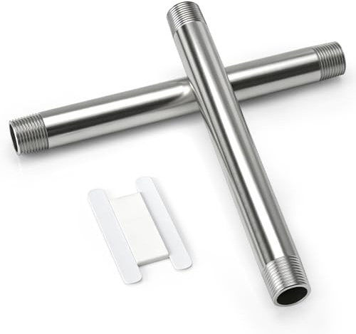 Bwintech 2 Pcs 250MM 3/4 mâle × 3/4 mâle filetage BSP Acier inoxydable 304 Extender Nipple Cast Pipe Fittings