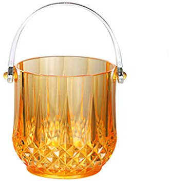 MOOWI Ice Bucket Portable Acrylic Small Ice Bucket Bar Party Beer Beverage Bucket Restaurant Champagne Ice Bucket Home Snack Candy Storage Bucket Keeps Ice Cold & Dry